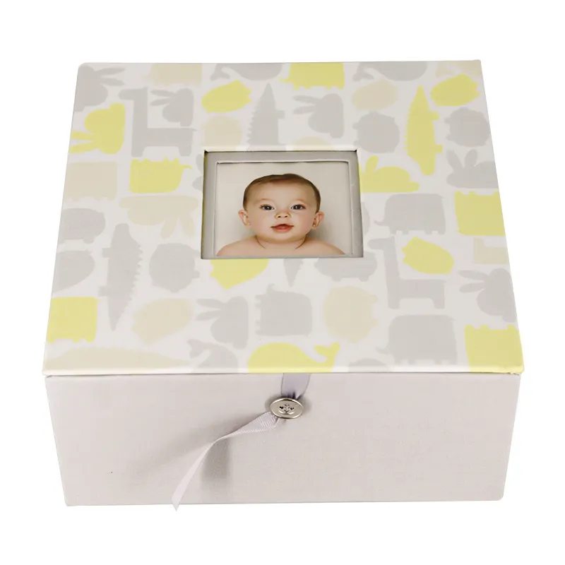 Pearhead "Signature Line" Baby Memory Box - Grey product thumbnail 7