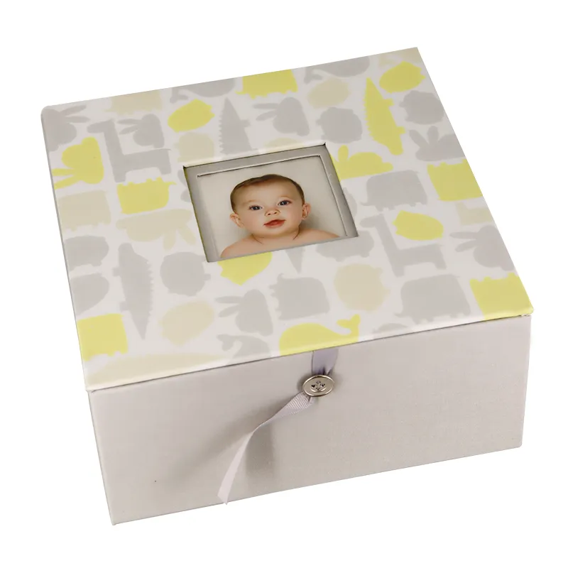 Pearhead "Signature Line" Baby Memory Box - Grey product thumbnail 4