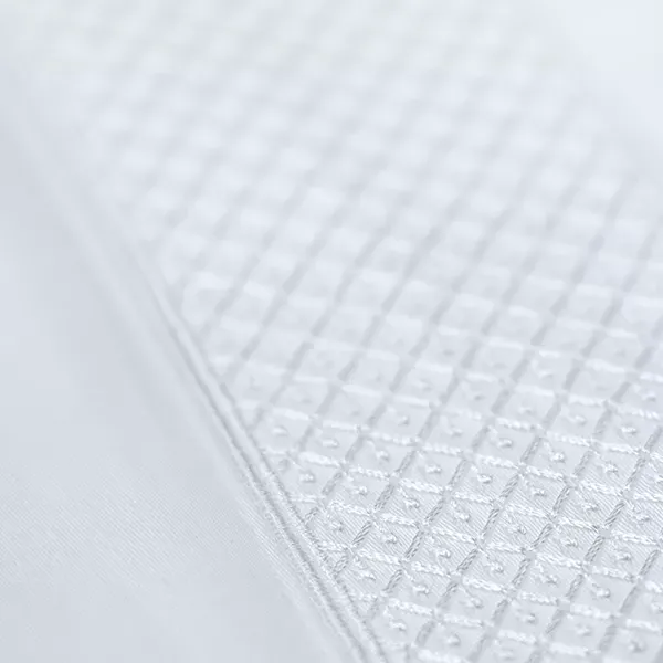 Nova Home Belmont Embroidery Duvet Cover Set - 100% Cotton, 400 Thread - King & Super King - 7 Pcs - White product thumbnail 7