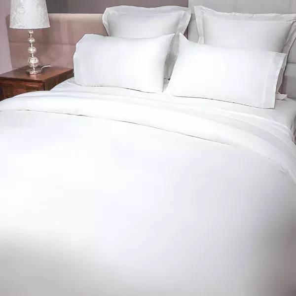 Nova Home Belmont Embroidery Duvet Cover Set - 100% Cotton, 400 Thread - King & Super King - 7 Pcs - White product thumbnail 6