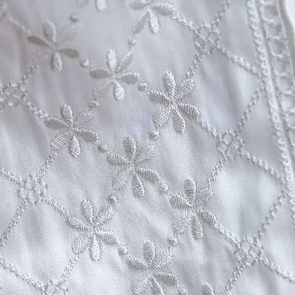 Nova Home Cotton Prime Embroidery Duvet Cover Set - 100% Cotton, 400 Thread - King & Super King - 7 Pcs - White product thumbnail 10