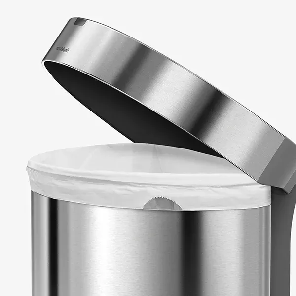 Simplehuman Sensor Trash Bin Semi Round - Stainless Steel - 45 Liter - Brushed product thumbnail 7