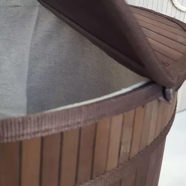 Nova Home Lorin Foldable Round Laundry Basket - Beige product thumbnail 3