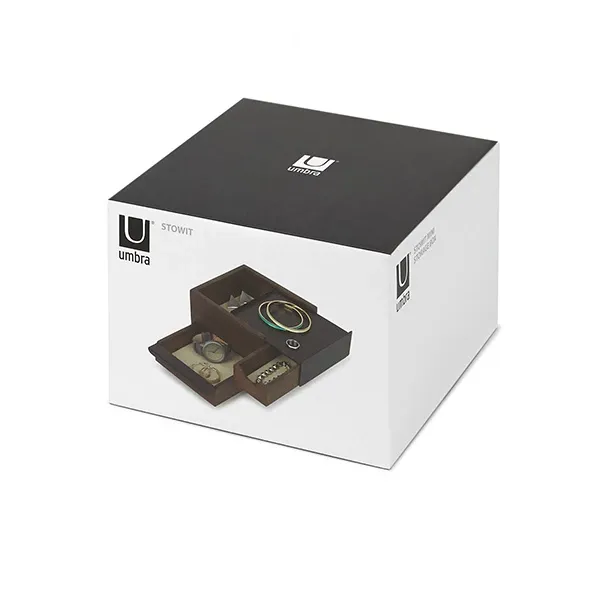Umbra "Stowit" Mini Jewelry Box - Black & Walnut product thumbnail 3