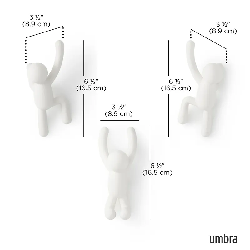 Umbra Buddy 3 Piece Hooks - White product thumbnail 4