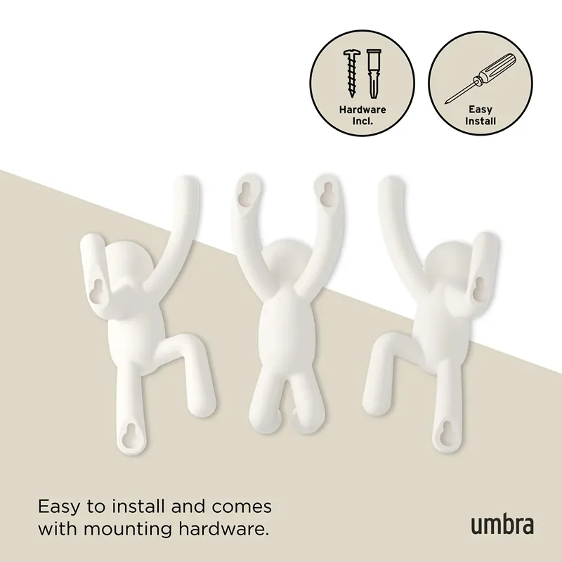 Umbra Buddy 3 Piece Hooks - White product thumbnail 5