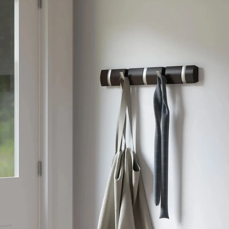 Umbra Flip 5 Hooks Wall Rail - Espresso product thumbnail 2