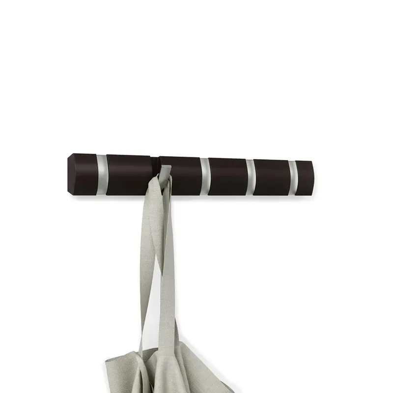 Umbra Flip 5 Hooks Wall Rail - Espresso product thumbnail 4