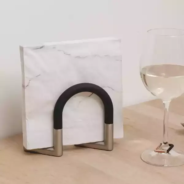 Umbra Swivel Napkin Holder, Zinc - Black product thumbnail 2