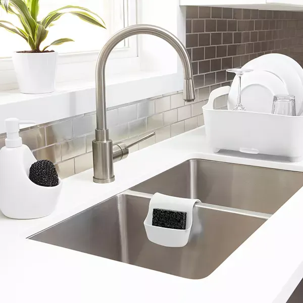 Umbra Joey Soap Dispenser With Sponge Caddy - White product thumbnail 2