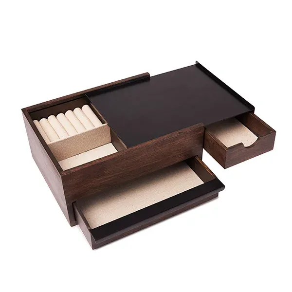Umbra "Stowit" Jewelry Box - Black & Walnut product thumbnail 2
