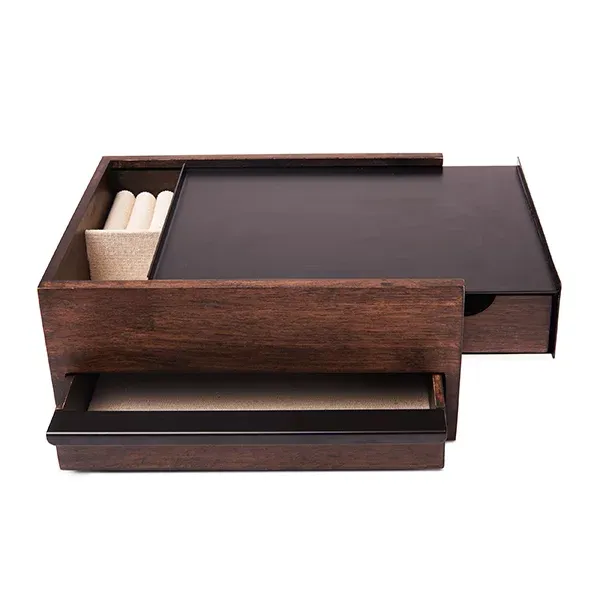Umbra "Stowit" Jewelry Box - Black & Walnut product thumbnail 4