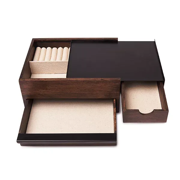 Umbra "Stowit" Jewelry Box - Black & Walnut product thumbnail 5