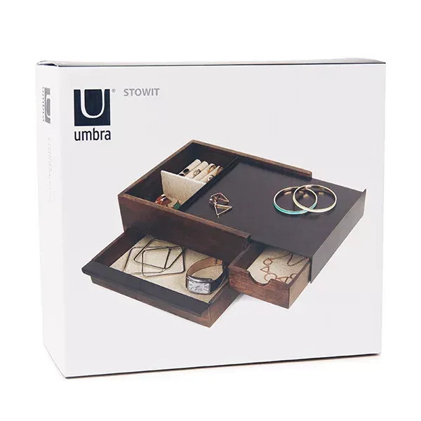 Umbra "Stowit" Jewelry Box - Black & Walnut product thumbnail 6