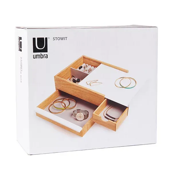 Umbra "Stowit" Jewelry Box - White & Natural product thumbnail 5
