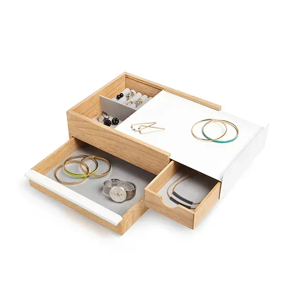 Umbra "Stowit" Jewelry Box - White & Natural product thumbnail 6