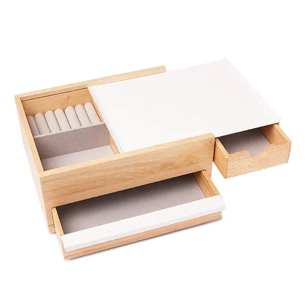 Umbra "Stowit" Jewelry Box - White & Natural product thumbnail 7