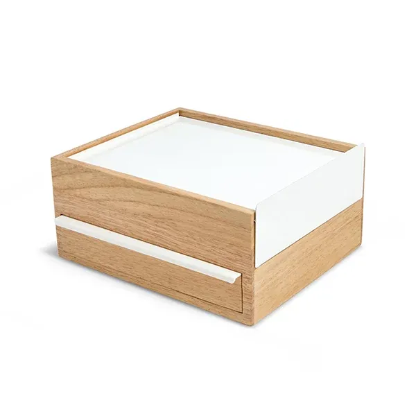 Umbra "Stowit" Jewelry Box - White & Natural product thumbnail 3