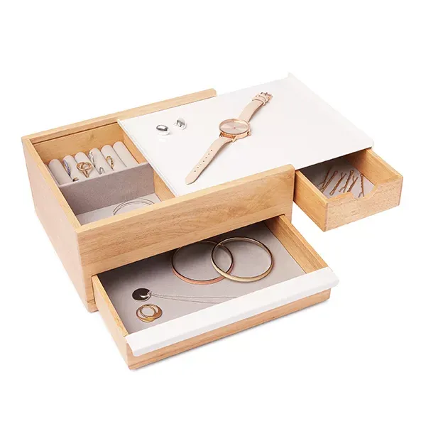 Umbra "Stowit" Jewelry Box - White & Natural product thumbnail 10