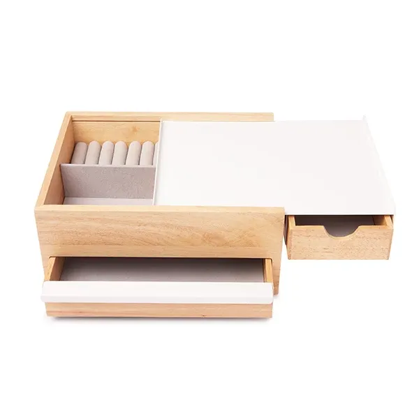 Umbra "Stowit" Jewelry Box - White & Natural product thumbnail 2