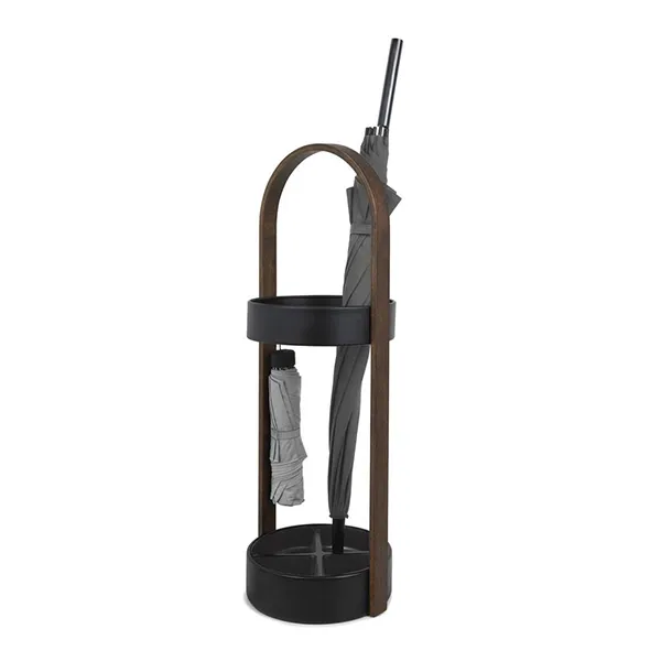 Umbra "Hub" Umbrella Stand - Black & Walnut product thumbnail 2