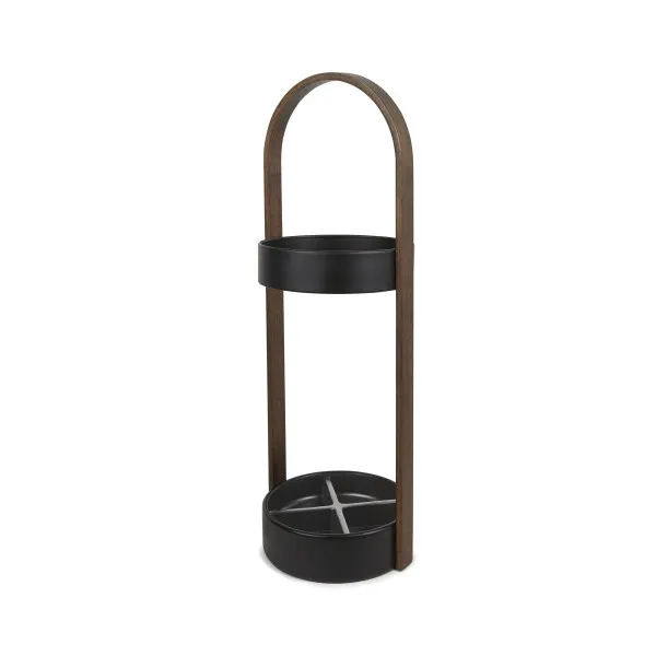 Umbra "Hub" Umbrella Stand - Black & Walnut product thumbnail 3