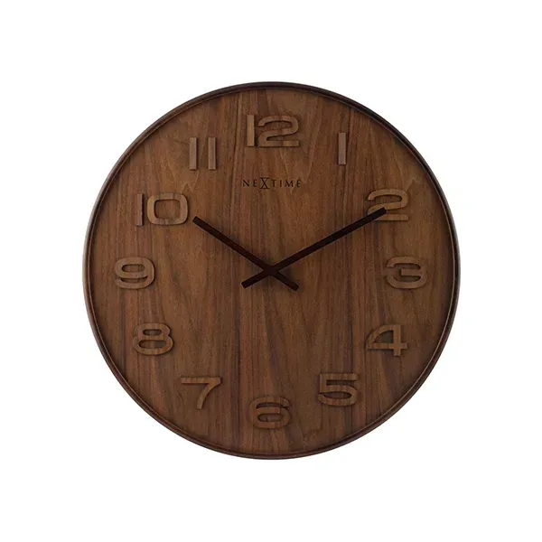 Nextime "Wood Wood" Wall Clock - Medium - Brown product thumbnail 4