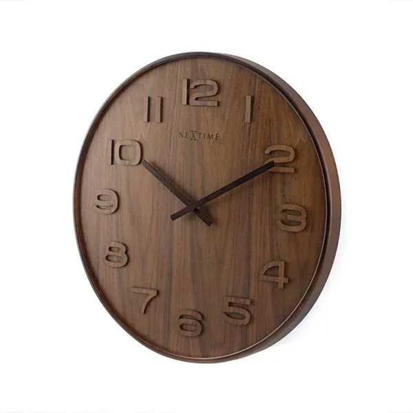 Nextime "Wood Wood" Wall Clock - Medium - Brown product thumbnail 2