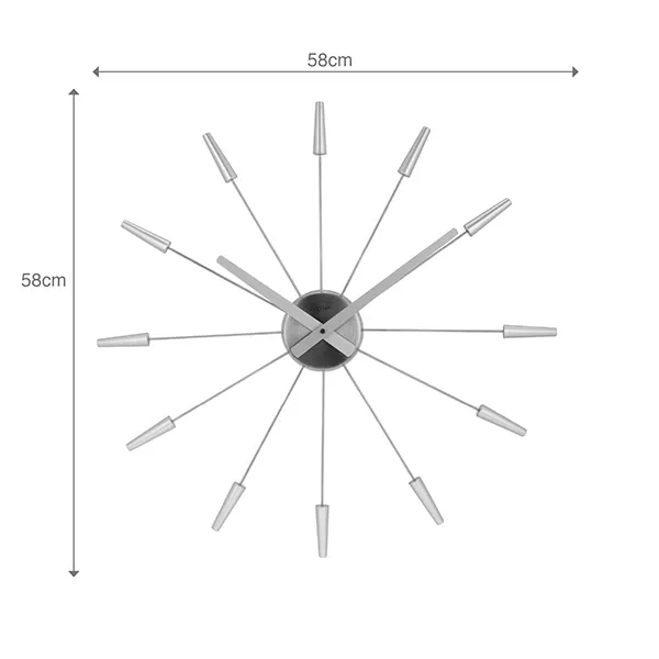 Nextime "Plug Inn" Wall Clock - Silver product thumbnail 8