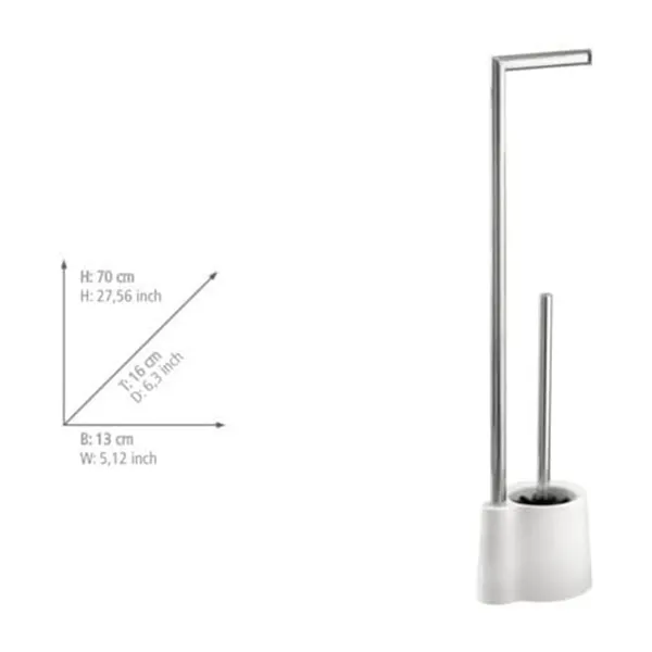 Wenko Avola Free-standing Rustproof Toilet Set - White product thumbnail 3