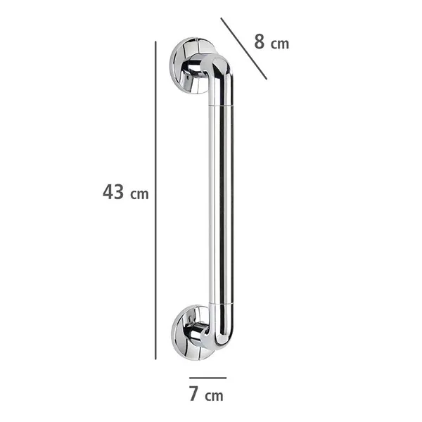 Wenko "Secura" Wall Grab Rail - 43 cm Chrome product thumbnail 3