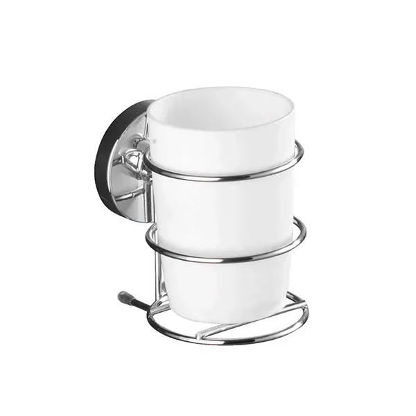 Wenko Milazzo Vacum-Loc Tumbler - Chrome - White product thumbnail 5