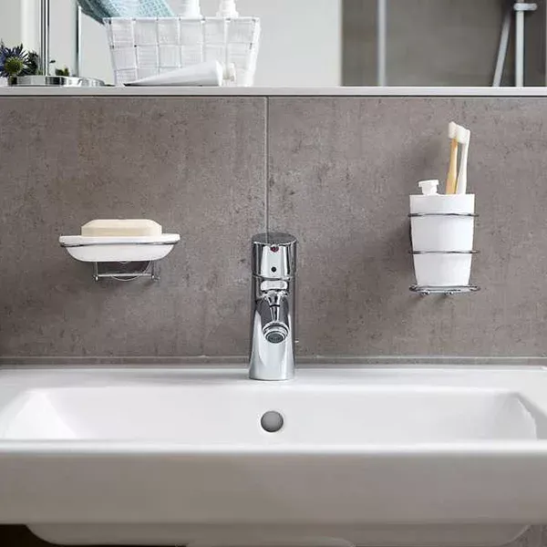 Wenko Milazzo Vacum-Loc Soap Dish - Stainless Steel - White product thumbnail 2