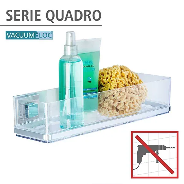 Wenko Maxi Shelf "Vacuum-loc Quadro" - Clear product thumbnail 3