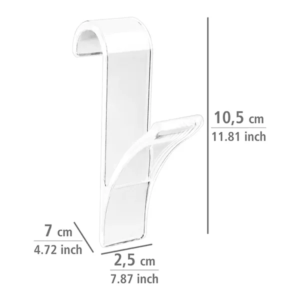Wenko Radiator Towel Hook Set - 2 PCs - Transparent product thumbnail 3