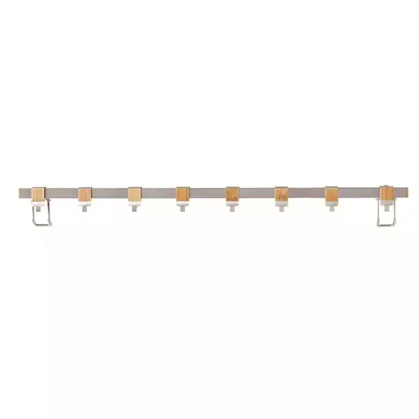 Wenko Premium 8 Hooks, Aluminium & Wood - Silver product thumbnail 3