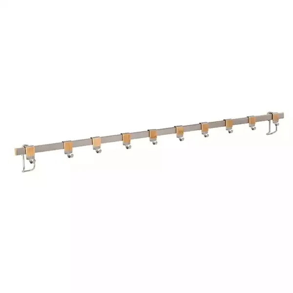 Wenko Premium 10 Hooks, Aluminium & Wood - Silver product thumbnail 4
