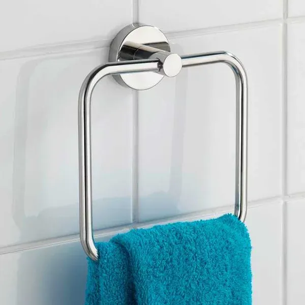 Wenko "Bosio" Towel Ring - Stainless Steel - Shiny Silver product thumbnail 4