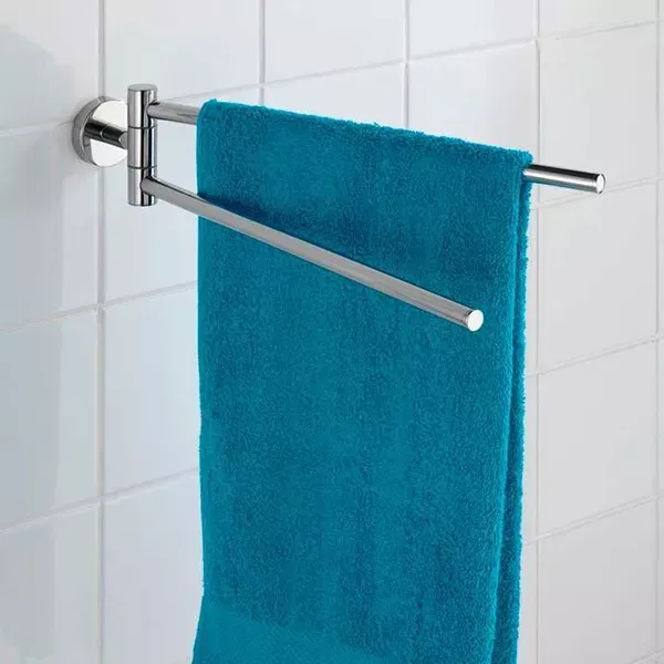 Wenko "Bosio" Towel holder - Stainless Steel - Shiny Silver product thumbnail 4