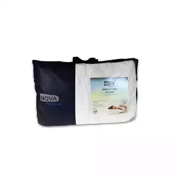 Nova Home Memory Chip Pillow - Anti Allergy & Bacteria - 100% Cotton Cover - White product thumbnail 6