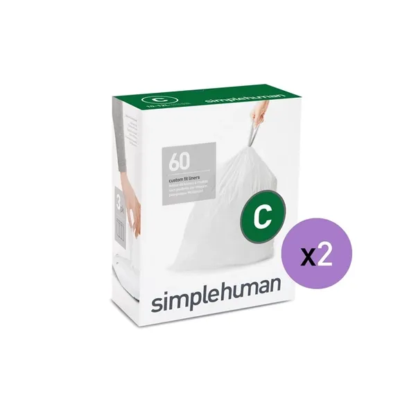 Simplehuman Custom Fit Liners-10-12 L (Code C) - White product thumbnail 4