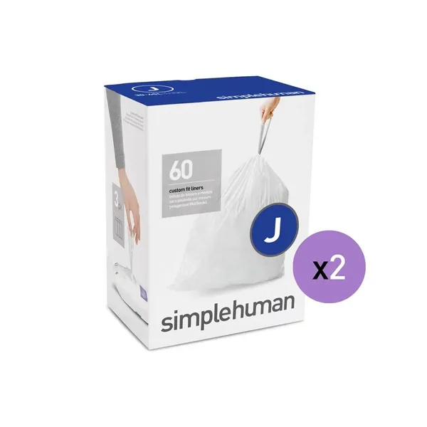 Simplehuman Custom Fit Liners-30-45 L (Code J) - White product thumbnail 4