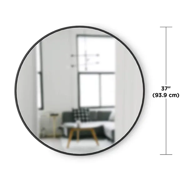 Umbra "Hub" Decorative Round Wall Mirror - 94 cm - Black product thumbnail 3