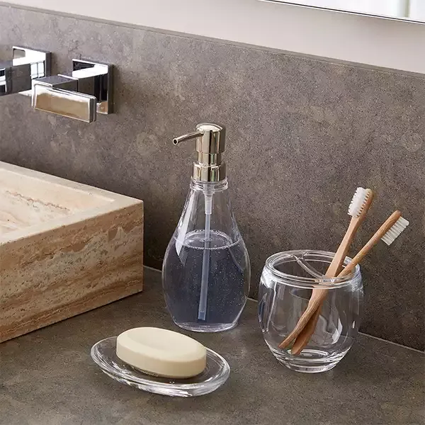 Umbra "Droplet" Liquid Soap Dispenser - 280 ml - Clear product thumbnail 3
