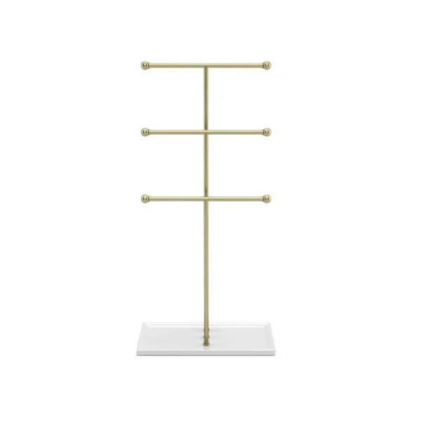 Umbra "Trigem" Jewelry Stand - Metal - White & Brass product thumbnail 8