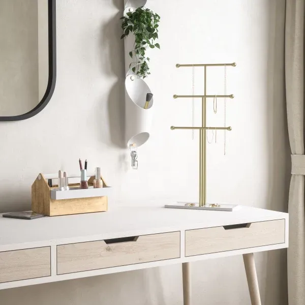 Umbra "Trigem" Jewelry Stand - Metal - White & Brass product thumbnail 11