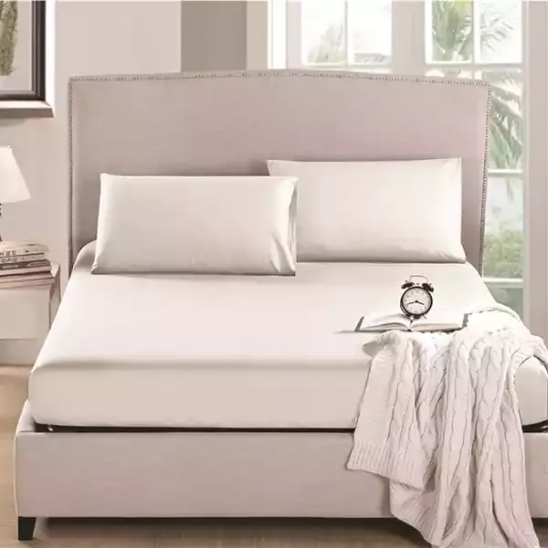 Nova Home "MicroBasic" Fitted Sheet Set - Ivory product thumbnail 4