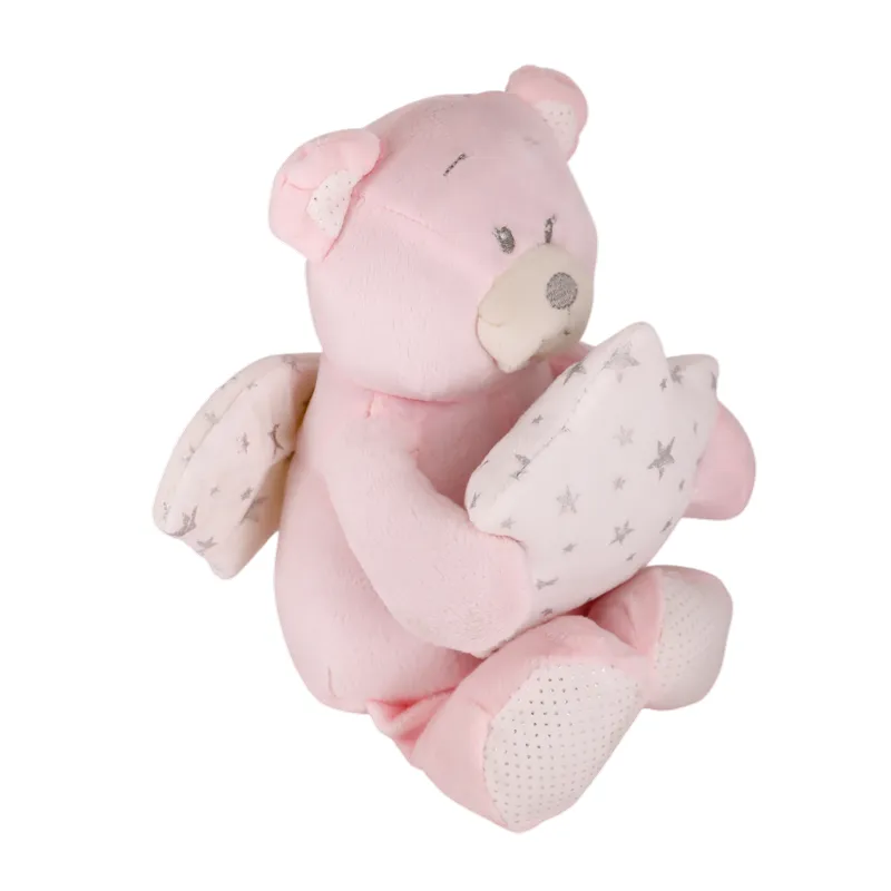 Nova Home "Bebo" Angle Bear Toy with Baby Blanket - Pink product thumbnail 4