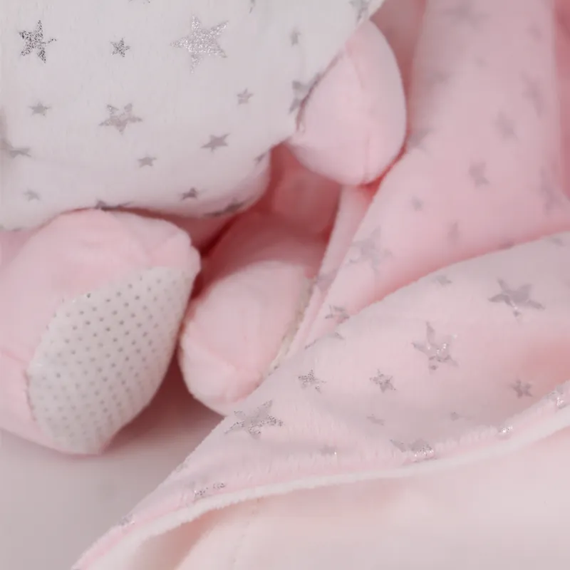 Nova Home "Bebo" Angle Bear Toy with Baby Blanket - Pink product thumbnail 6