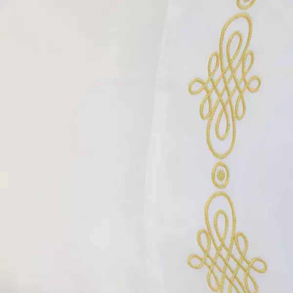 Nova Home RUBY Embroidery Duvet Cover Set - 100% Cotton, 400 Thread - King & Super King - 7 Pcs - White & Gold product thumbnail 5